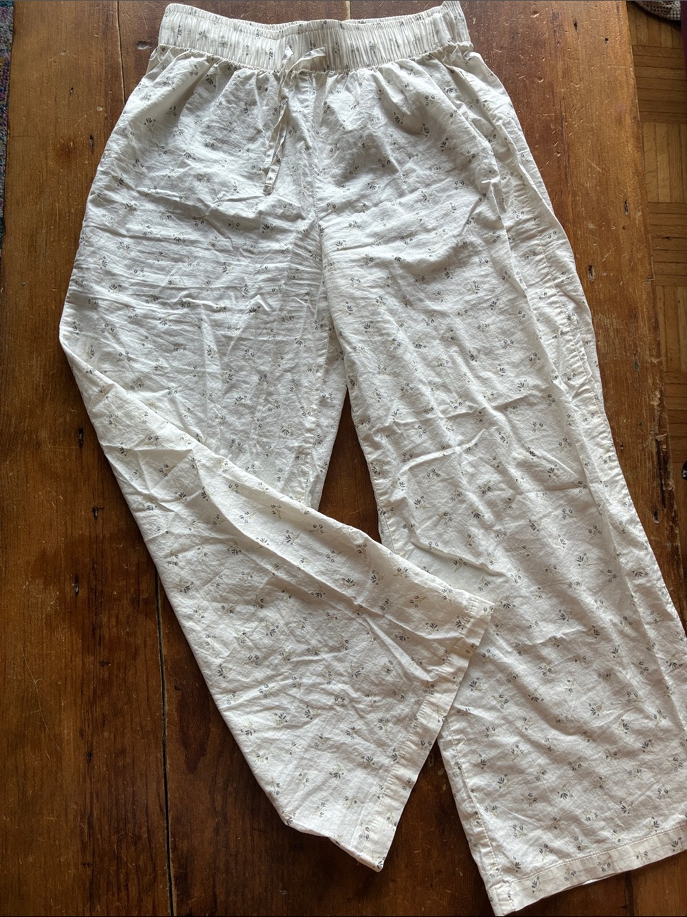 Zara Home Floral Lounge Pants | Soft Cotton Blend | Elastic Waist | XS